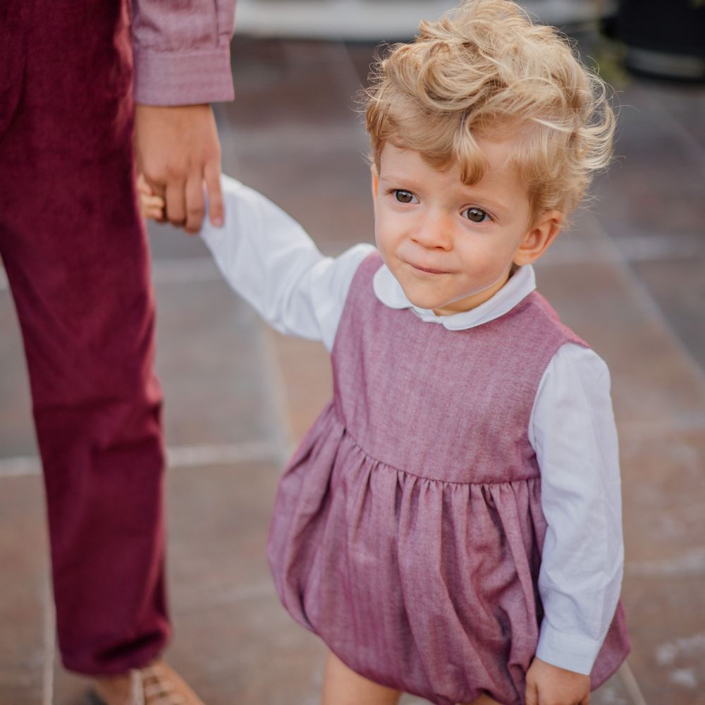 Burgundy baby outlet romper