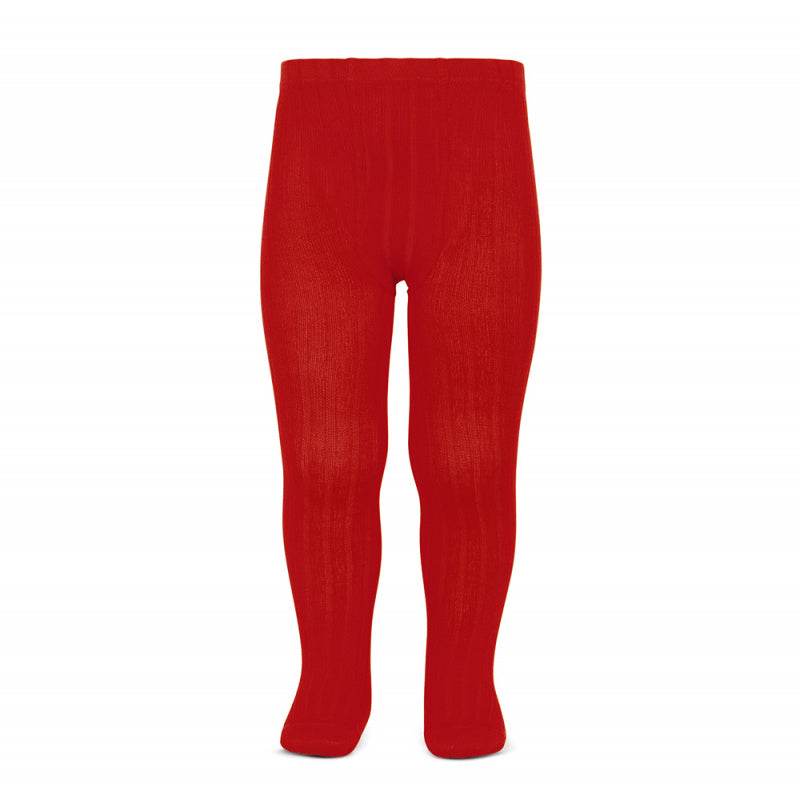 Condor Red Ribbed Tights