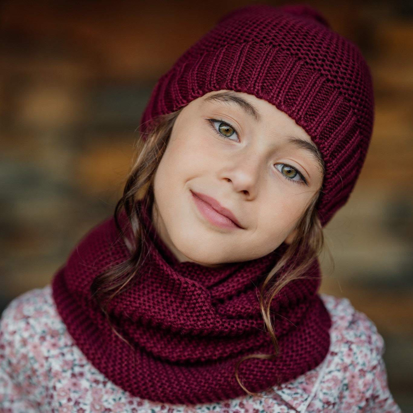 Burgundy bobble hot sale hat