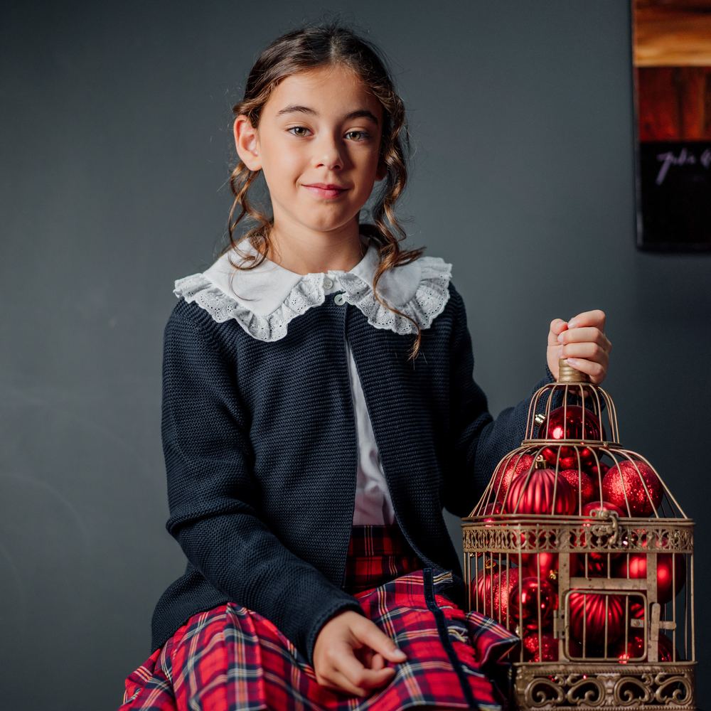 Girl Red & White Tartan Kilt