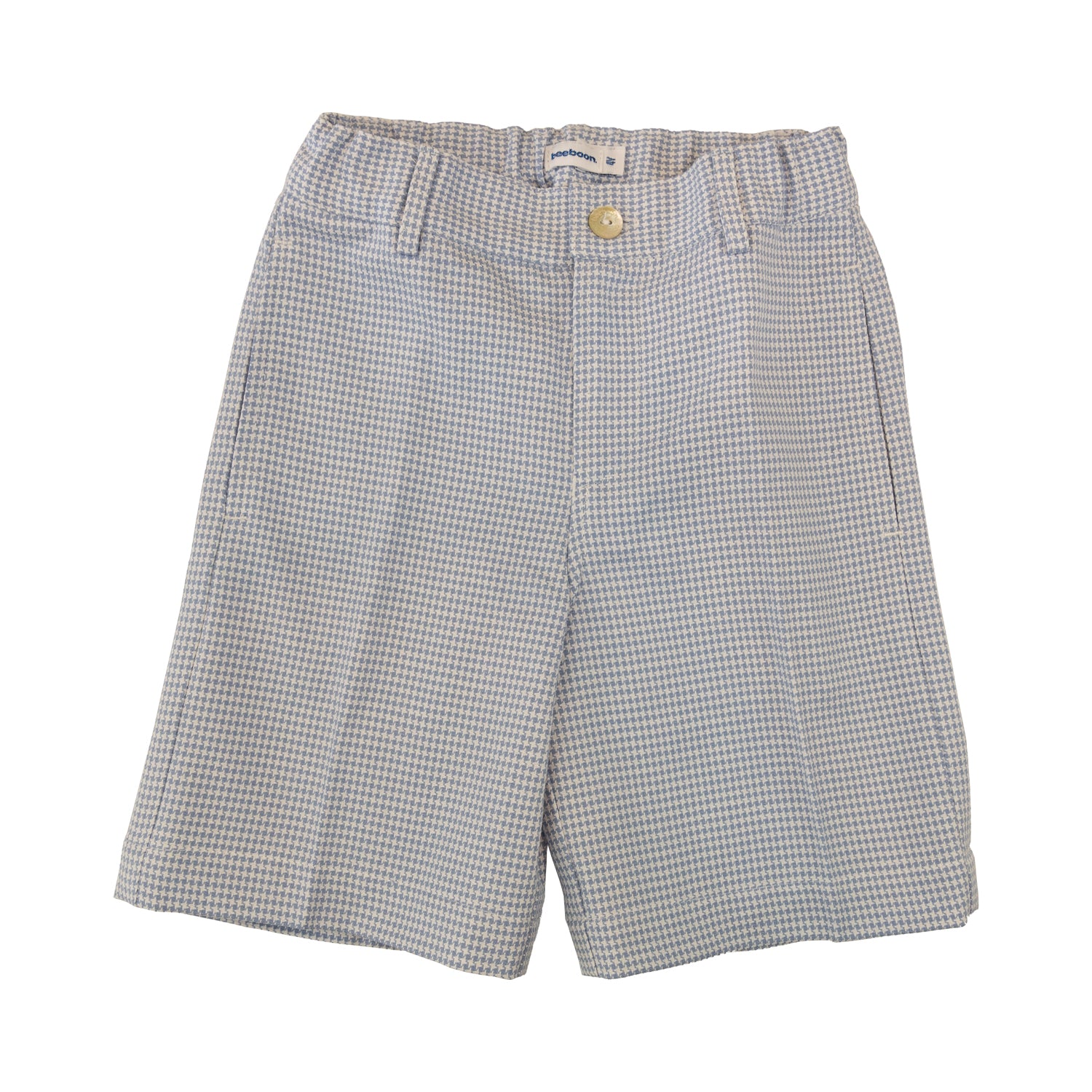 Boy Light Blue Houndstooth Shorts