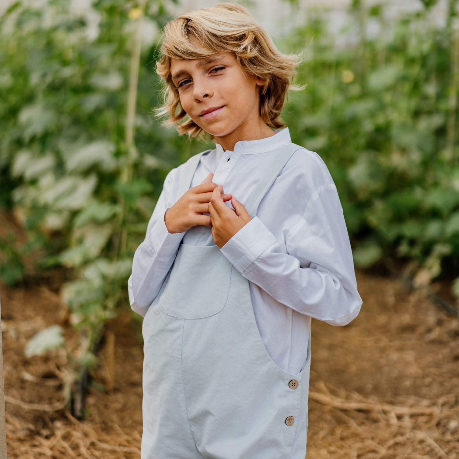 Classic Light Blue Corduroy Dungarees