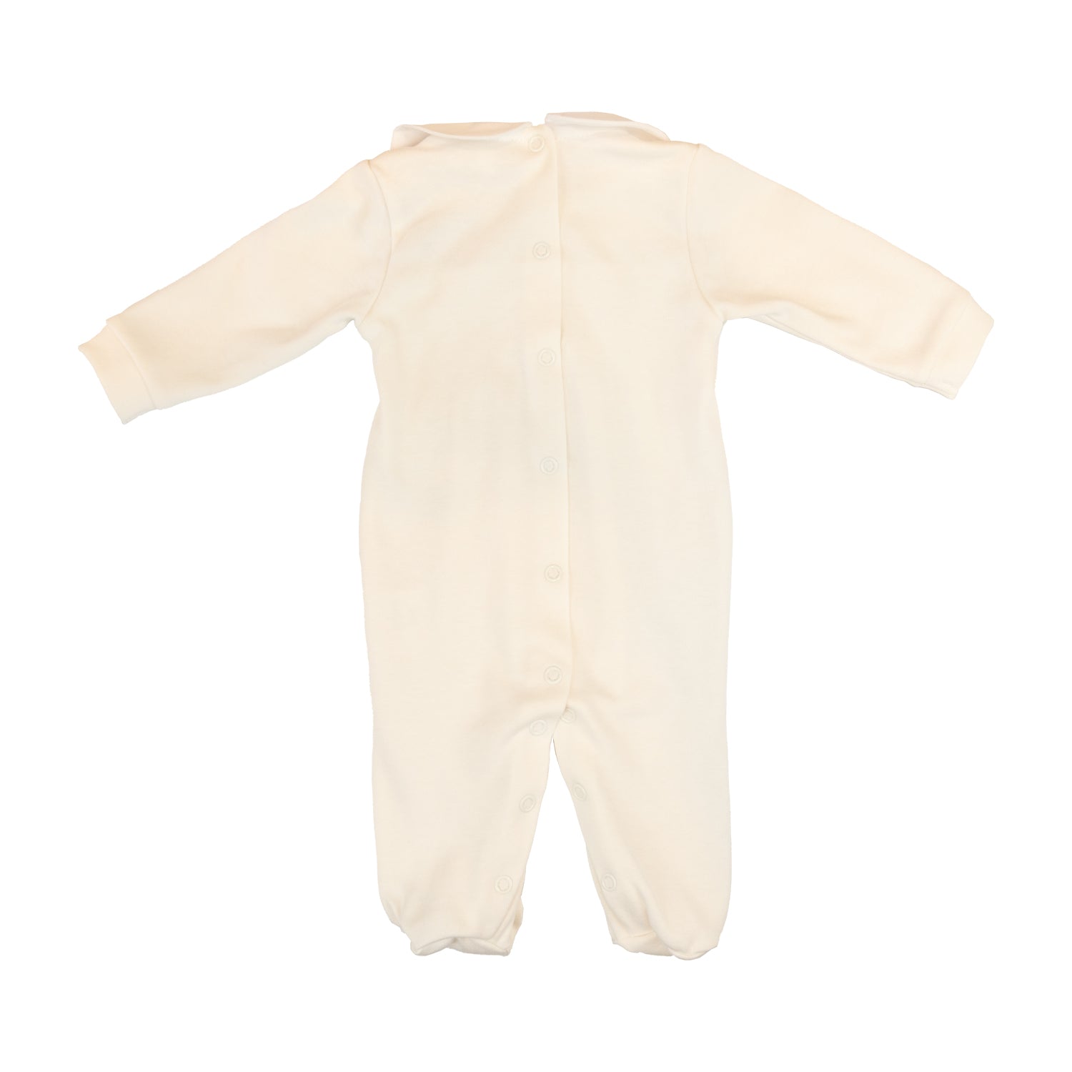 Baby Pink Hand Smocked White All-in-one