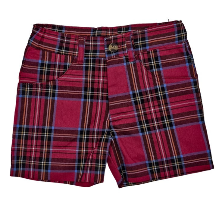 Boy Red Tartan Shorts