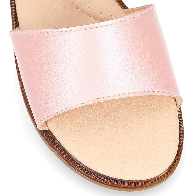 Girl Pink Nappa Leather Sandals