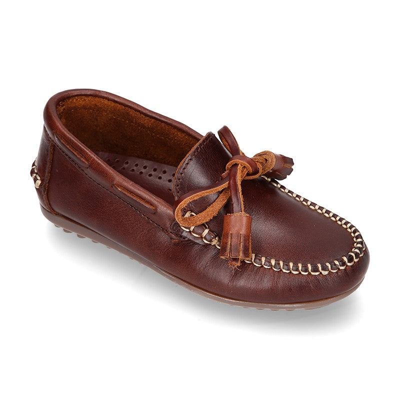 Boy Tanned Leather Loafers