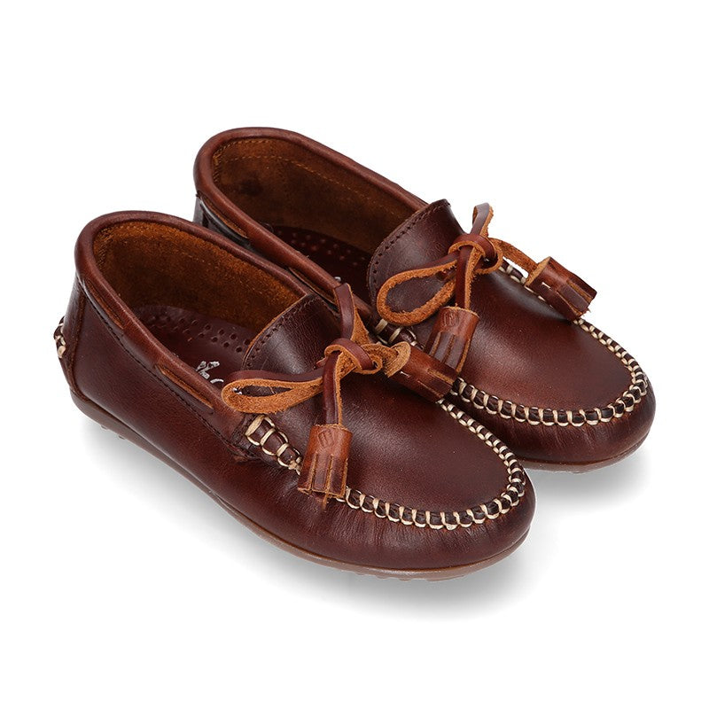 Boy Tanned Leather Loafers