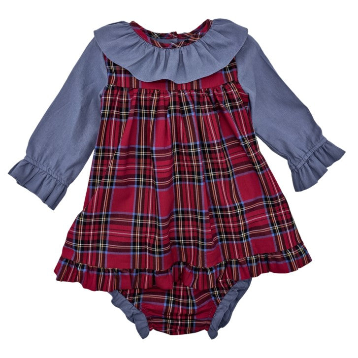 Girl Red Tartan Dress